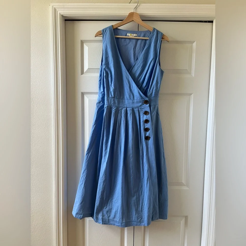 Boden Arwen Midi Dress - Hazy Blue (Size 10R) - Picture 4 of 6